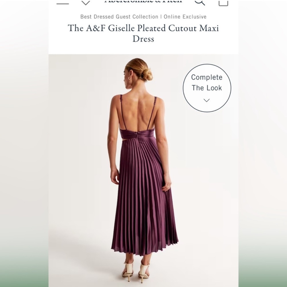 Women's
The A&F Giselle Pleated Cutout Maxi Dress